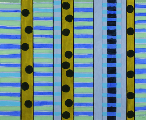 Bars 'n' Dots Paintings on Paper Acrylic on ricepaper