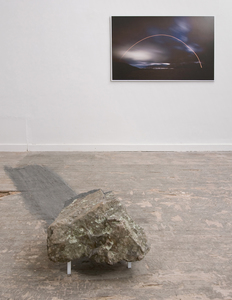 Nicholas des Cognets 3-D granite, graphite, steel, digital print