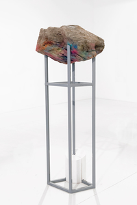 Nicholas des Cognets 3-D rock, steel, plaster, spray enamel