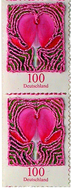 Monochromatic Element No. 5 - DETAIL Nicola Ginzel THREAD Monochromatic Fragments German Stamps, thread