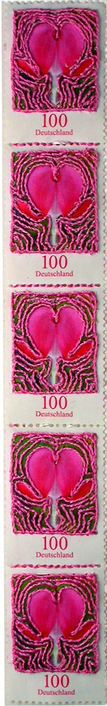 Monochromatic Element No. 5 Nicola Ginzel THREAD Monochromatic Fragments German Stamps, thread