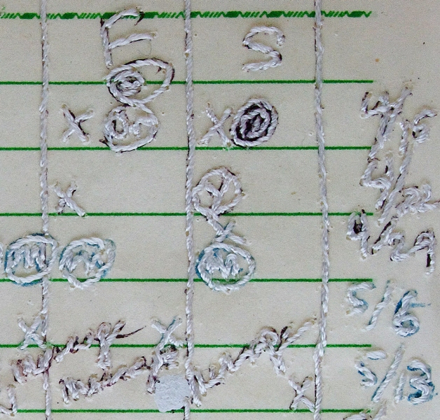 Monochromatic Fragment No. 9 - DETAIL Nicola Ginzel THREAD Monochromatic Fragments journal paper, thread