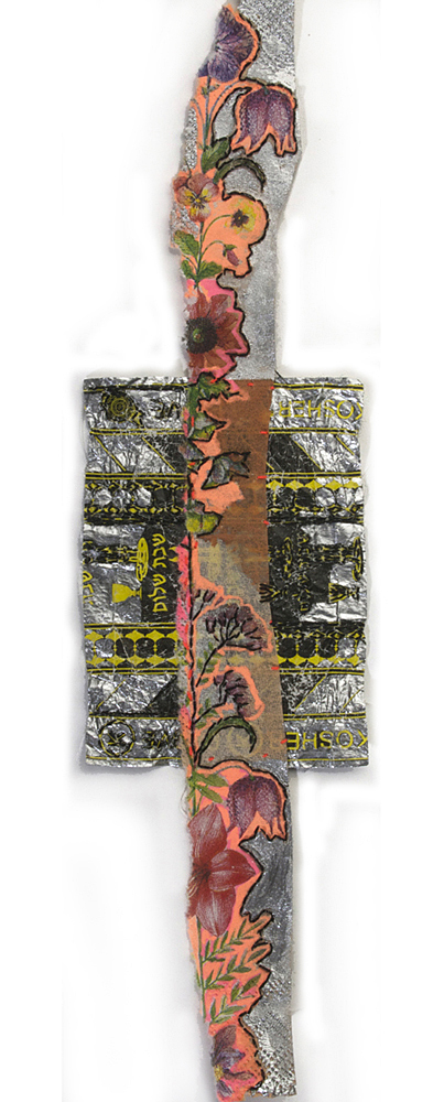Vertebra Series - AustrianJewish Collage Fragment No.2 Nicola Ginzel THREAD Fluorescent Fragments - 2014 - continued