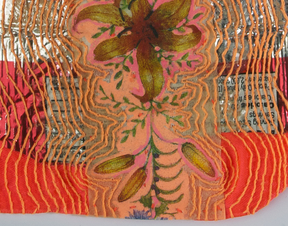 DETAIL Vertebra Series - Collage Fragment No.1 Nicola Ginzel THREAD Fluorescent Fragments - 2014 - continued