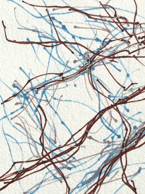 Timed Responses (Branches) No. 12; 2 Minutes 4 Seconds Timed Responses. (Branches). 2015. Ink on Paper