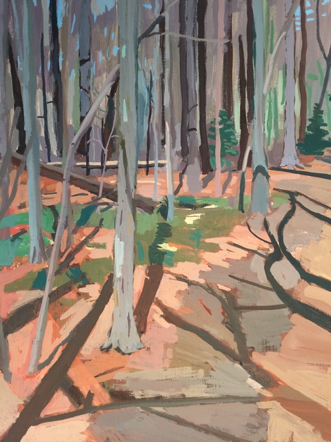 Woods Paintings, 2017 acrylic gauche on panel