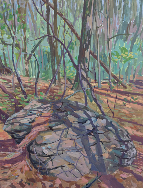 Woods Paintings, 2017 acrylic gauche on panel