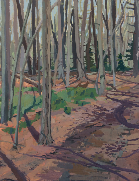 Woods Paintings, 2017 acrylic gauche on panel