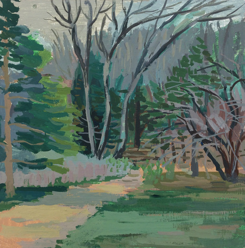 Woods Paintings, 2017 acrylic gauche on panel