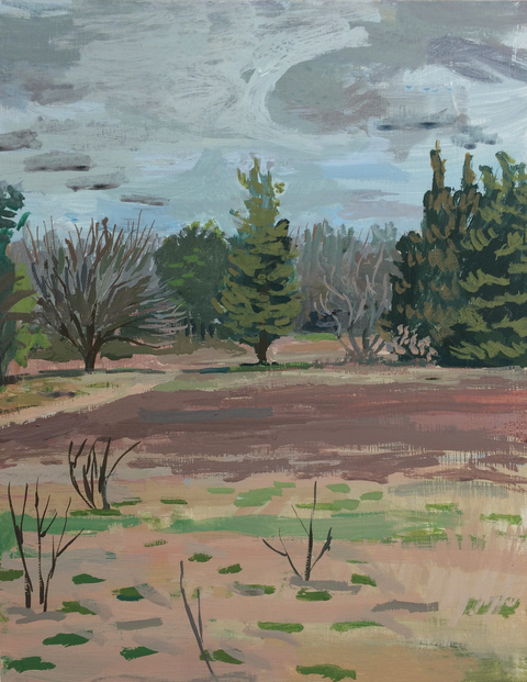 Woods Paintings, 2017 acrylic gauche on panel