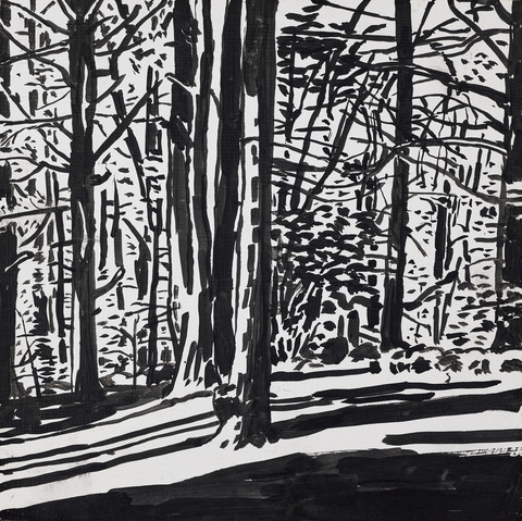 Little Soldiers Woods Drawings, 2018 Ink on panel
