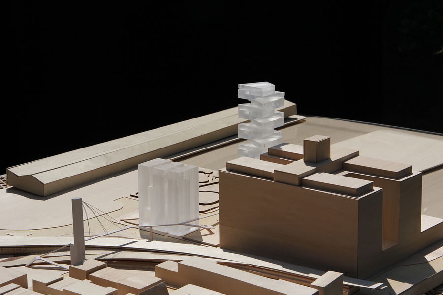 Model Photo O'Neill McVoy Architects Brooklyn Bridge Park Harbor Pair