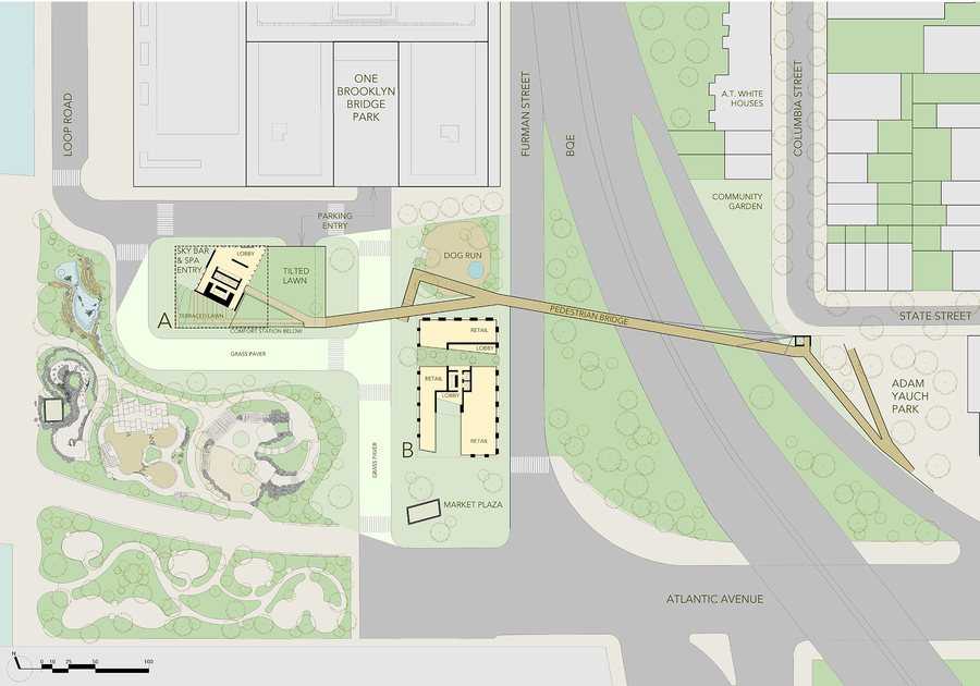 Site Plan O'Neill McVoy Architects Brooklyn Bridge Park Harbor Pair