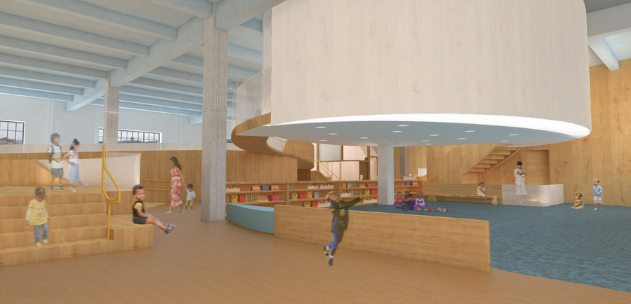 View under The Cloud O'Neill McVoy Architects Bronx Children's Museum