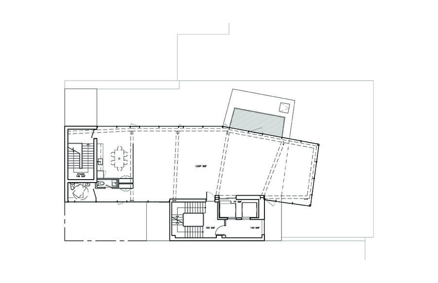 Penthouse top floor plan O'Neill McVoy Architects Midtown Loft Building