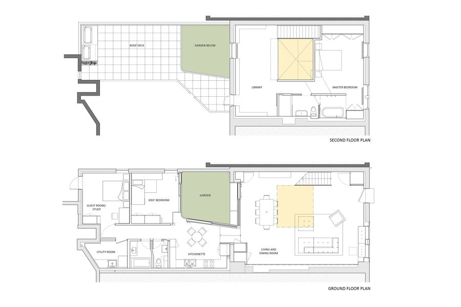 Building Plans O'Neill McVoy Architects Clinton Hill Courtyard House