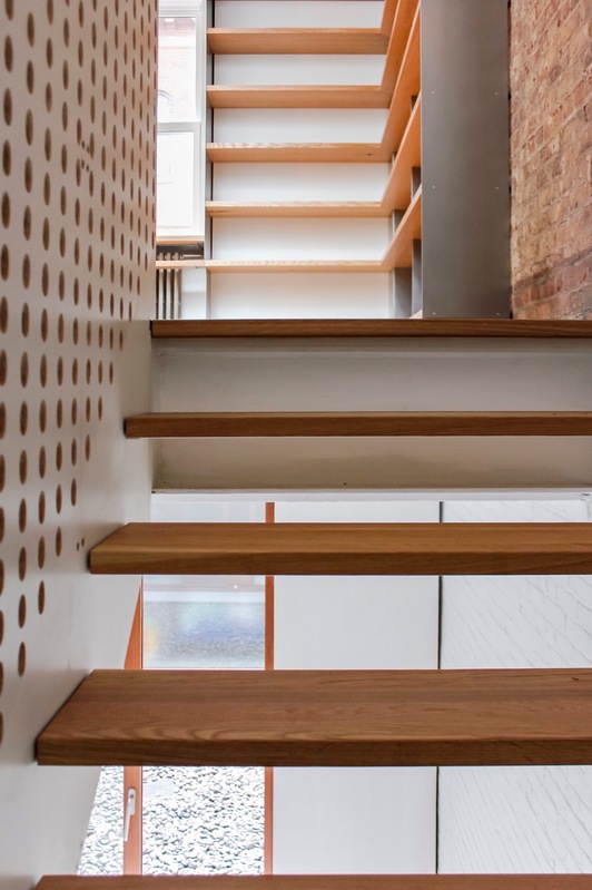 Stair Detail O'Neill McVoy Architects Clinton Hill Courtyard House