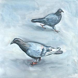 BORZOTTA ARTS-Art/Classes/Events/Networking Lynda D'Amico: For The Love of Pigeons Oil on wood