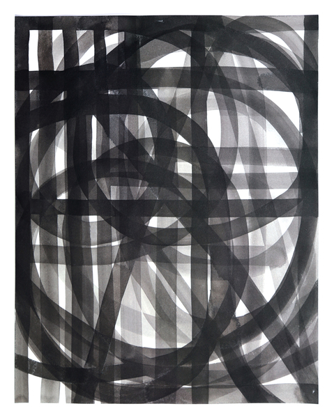 First Green Octagon (RT) Unalphabetic Sumi ink on paper
