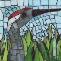 Patricia Rockwood Mosaics: Panels Stained glass, glass gem on board