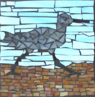 Patricia Rockwood Mosaics: Panels Stained glass, bead on board