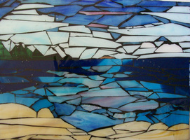 Patricia Rockwood Mosaics: Panels Stained glass, resin on board
