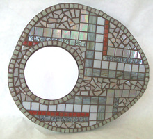 Patricia Rockwood Mosaics: Panels Mirror, glass and ceramic tile on board
