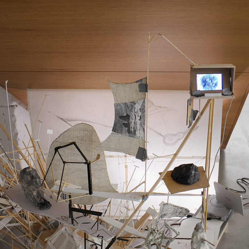 After Lebbeus: A model for Drawing, detail Patte Loper Sculpture, Installation, and Video