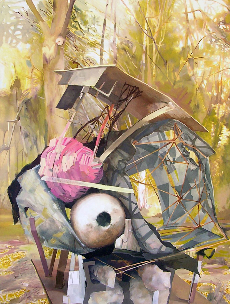 Pieces of what Patte Loper Painting and Sculpture Oil on canvas