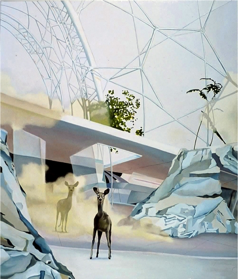 Interior With Fake Rocks Patte Loper When Animals Build oil on canvas on panel