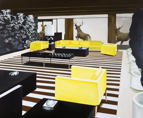 Ghost Deer Patte Loper When Animals Build oil on canvas on panel