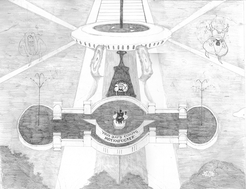 Yaddo Protest Garden Preliminary Study Patte Loper Yaddo Protest Garden Graphite on paper