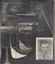 Paul Brainard Drawings pen pencil and collaged drawing on paper