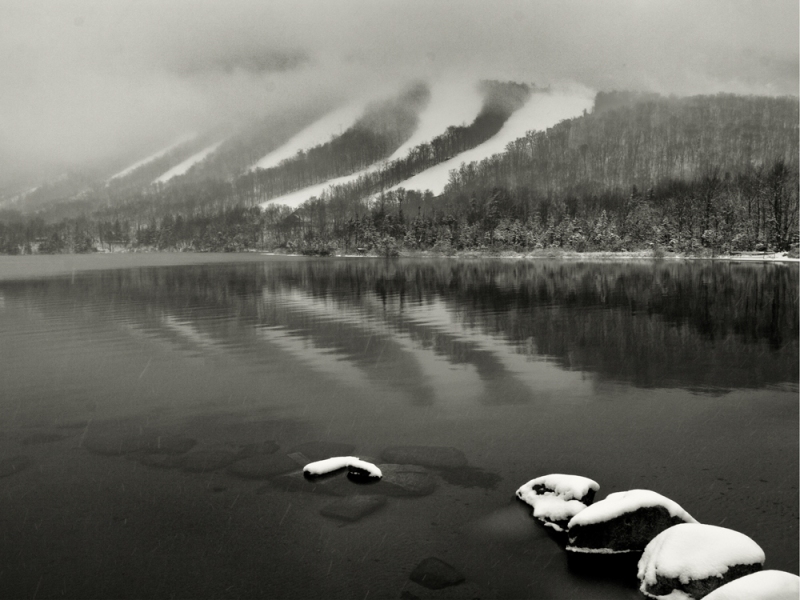 Echo Lake and the Front Five PETER SZAWLOWSKI Cannon Mountain Digital Photograph