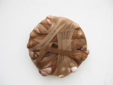 Petra Groen Wall Pieces/ collages/drawings Nylon stockings/ filling on wood