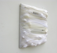 Petra Groen Wall Pieces/ collages/drawings Nylon stockings/ filling on wood