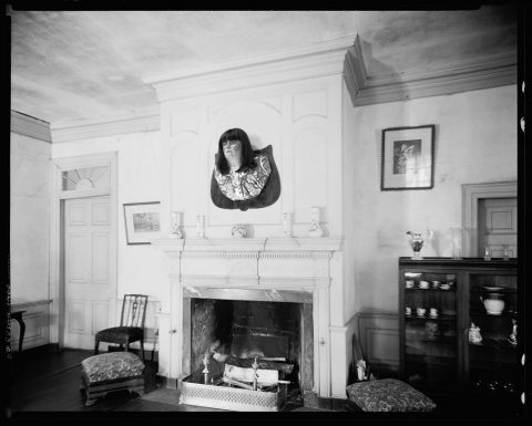 Mounted Obeast in the home of Charles Ayer, 1940