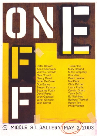 ONE/OFF Printmakers R A N D Y T O Y News May 2 - June 1, 2003