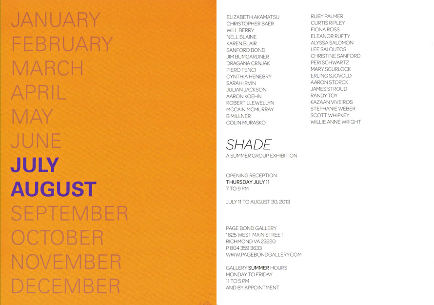 SHADE R A N D Y T O Y News July 11, 2013 - August 30, 2013