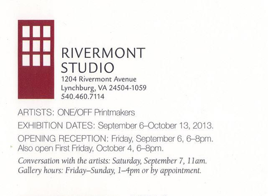 ONE/OFF Printmakers R A N D Y T O Y News www.rivermontstudios.com