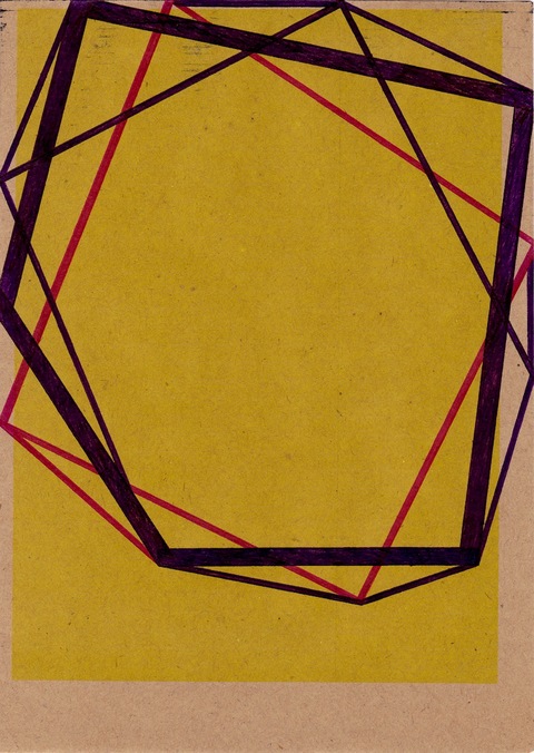 RICHARD CALDICOTT  Ballpoint pen and inkjet on paper envelope