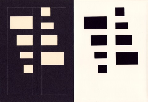 RICHARD CALDICOTT  Photogram and black paper negative