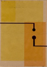 RICHARD CALDICOTT Envelope Drawings 2013 Ballpoint pen and inkjet on 2 paper envelopes