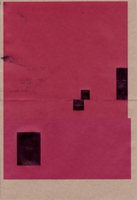 RICHARD CALDICOTT Envelope Drawings 2014 Ballpoint pen and inkjet on 2 paper envelopes