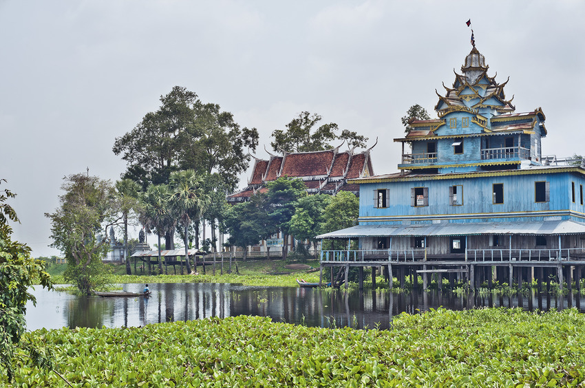 The Blue Pagoda Battambang RICHARD MARK DOBSON Vietnam Contemporary & The Mekong Pigment Ink on Hahenmuhle Photo Silk Baryta 310gsm