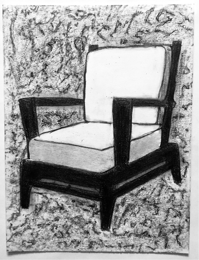 Robert G. Edelman        Art Consultant/Writer/Independent Curator     Interiors  Charcoal, graphite on paper