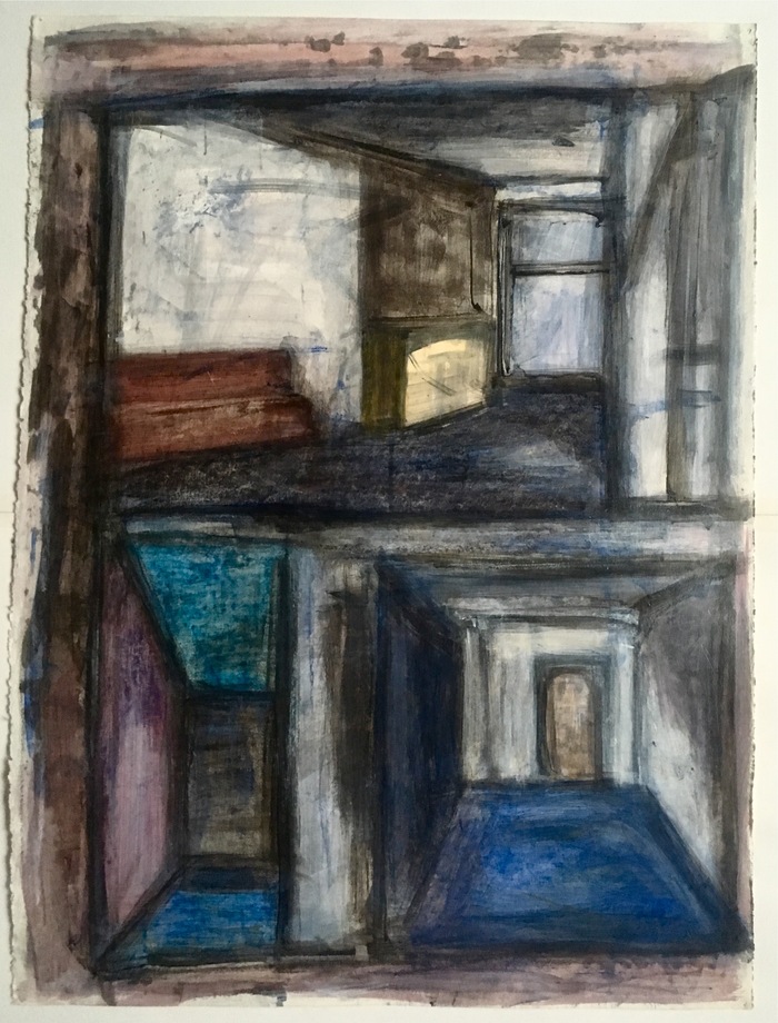 Robert G. Edelman        Art Consultant/Writer/Independent Curator     Interiors  Acrylic, pastel, charcoal on paper