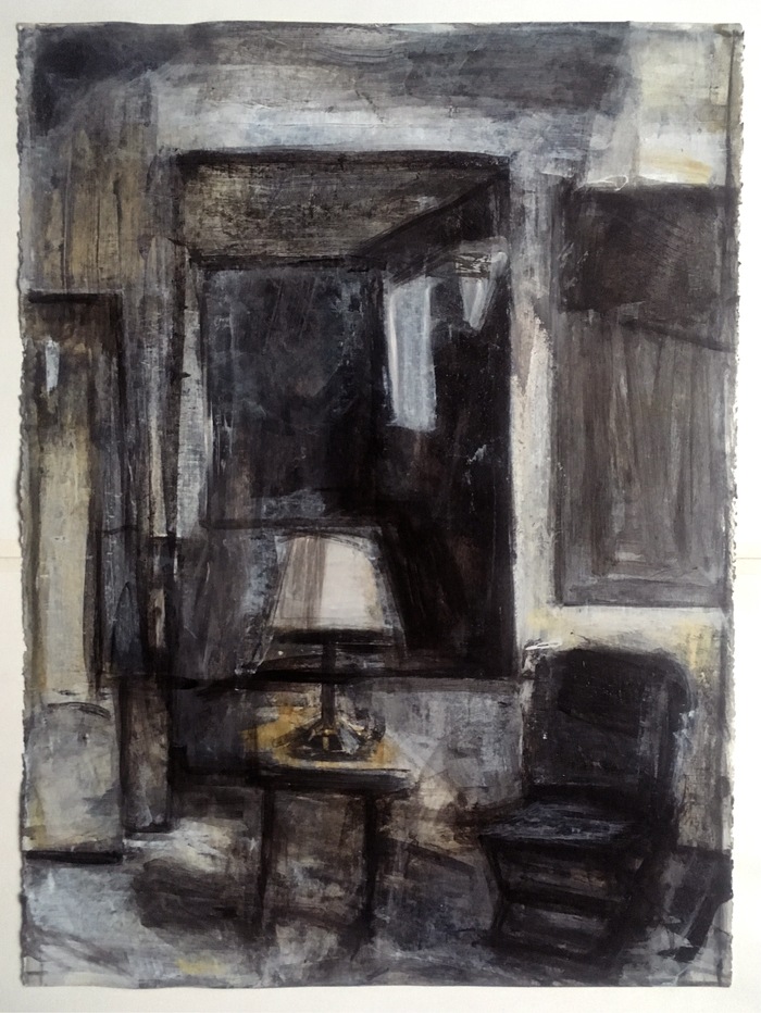 Robert G. Edelman        Art Consultant/Writer/Independent Curator     Interiors  Acrylic, charcoal, pastel on paper