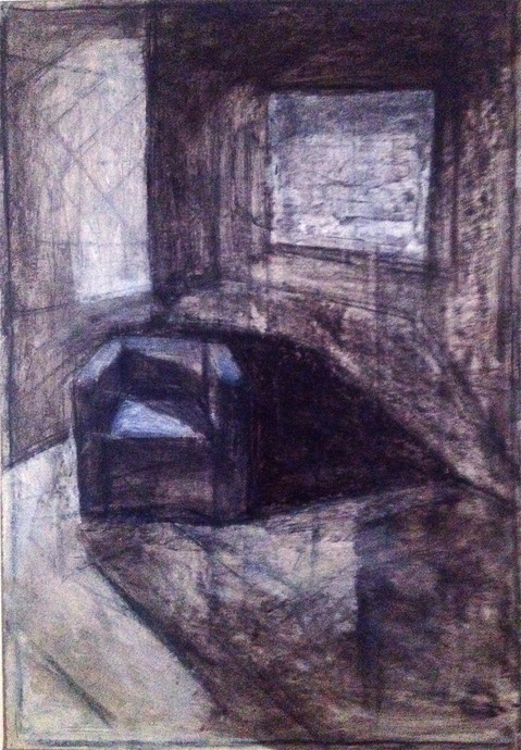 Interior with Painting II Robert G. Edelman Art Consultant/Writer/Independent Curator Interiors 90's Acrylic on paper mounted on linen