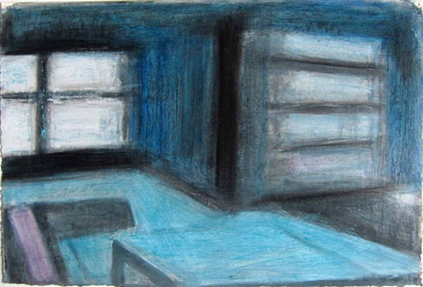 Blue Room Robert G. Edelman Art Consultant/Writer/Independent Curator Interiors 90's Acrylic, graphite on paper